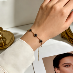 Triple Ruby CZ NCK/GOLD Stainless Steel