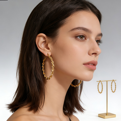 ELTON Hoop huggie M EAR/Gold