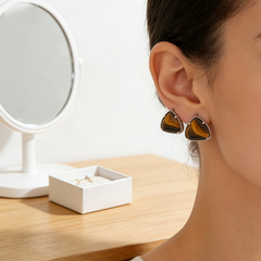 STUD Earrings /Rhodium