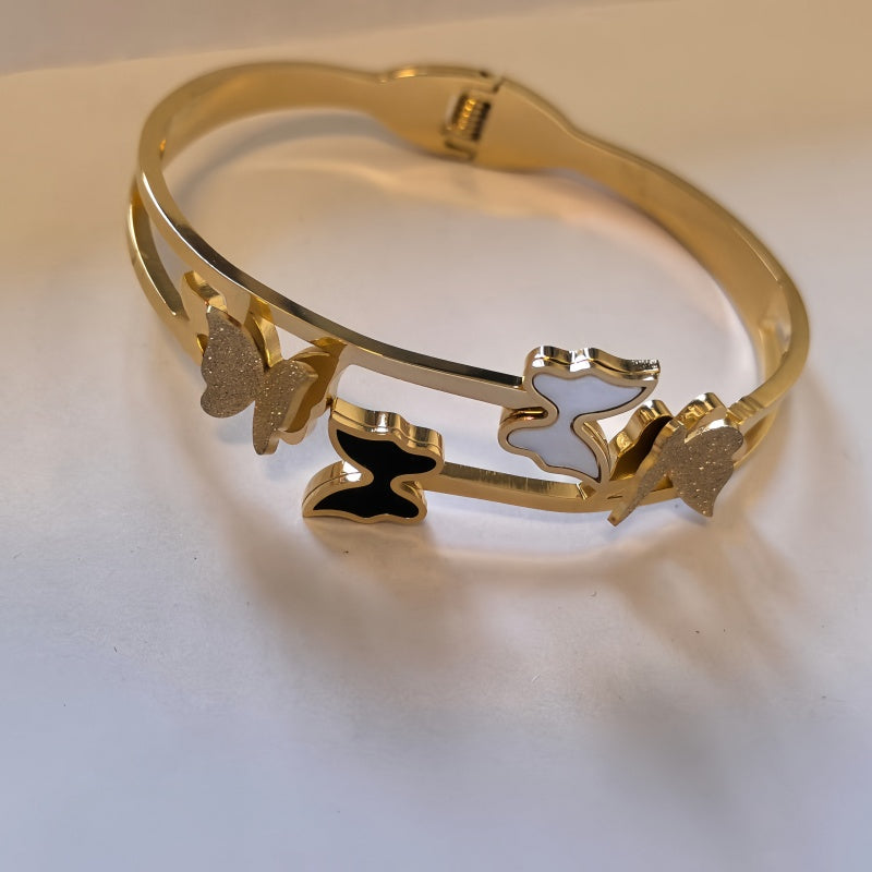 Butterfly Cluster Bracelet/GOLD Stainless Steel