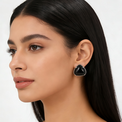 STUD Earrings /Rhodium