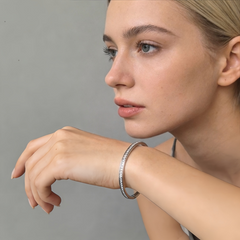 CZ Half Eternity BRC/Stainless Steel