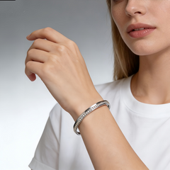 CZ Half Eternity BRC/Stainless Steel