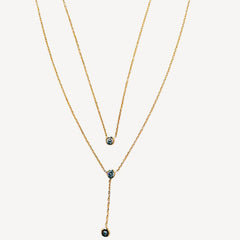 Double Layer Y-Necklace/GOLD Stainless Steel