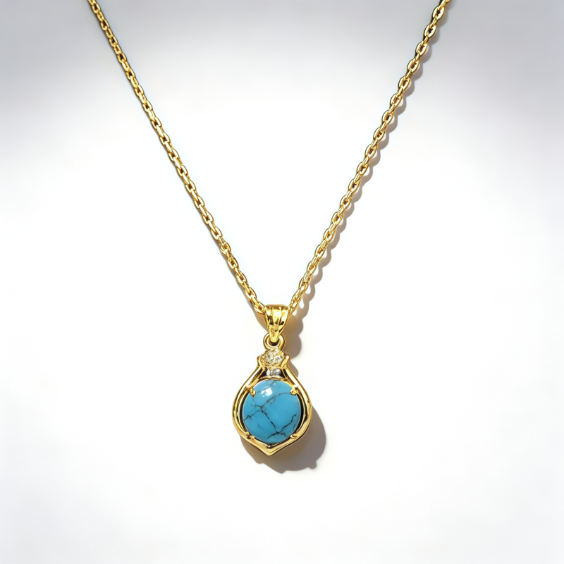 Blue line turquoise NCK/GLD