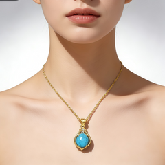 Blue line turquoise NCK/GLD