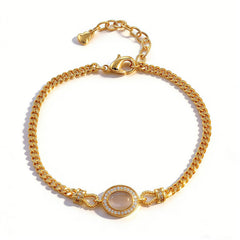 Gray cat eyes BRC/18k GLD