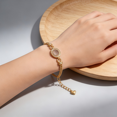 Gray cat eyes BRC/18k GLD