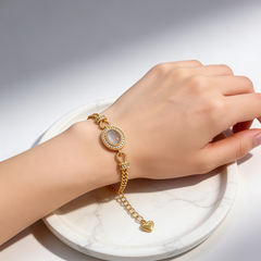 Gray cat eyes BRC/18k GLD