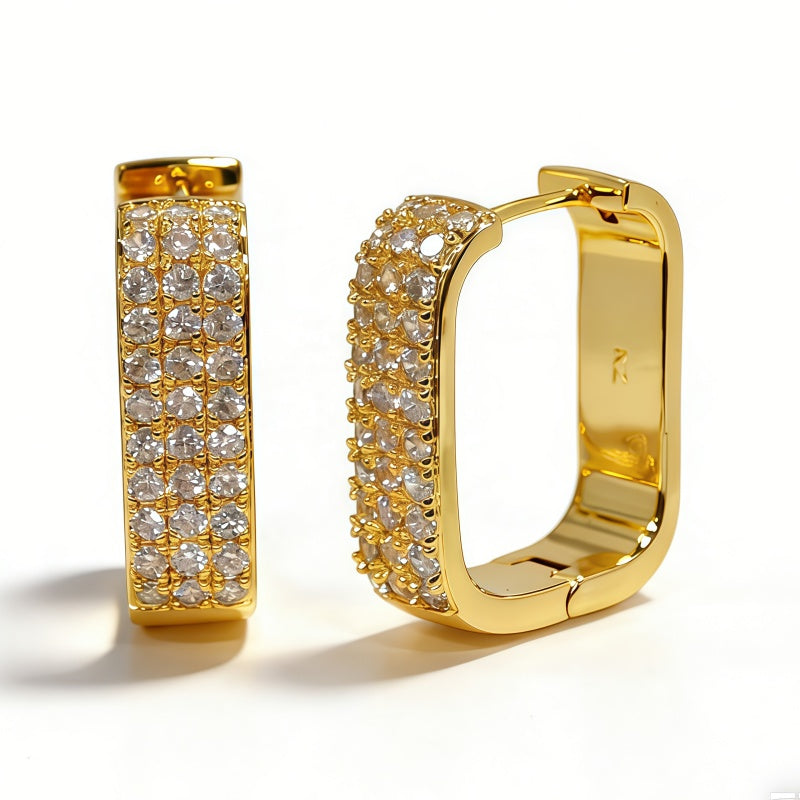 KATE HOOP HUGGIE EAR/GOLD METAL