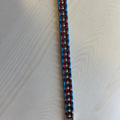 Red & Blue Gear Link BRC/Stainless Steel