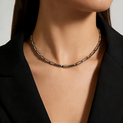 Mixed Link Two-Tone Chain NCK/Stainless Steel