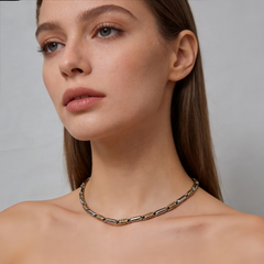 Mixed Link Two-Tone Chain NCK/Stainless Steel