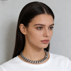 Chunky Gunmetal Link Chain NCK/Stainless Steel