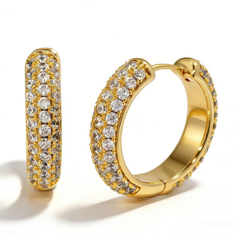 HOOP CZ EAR/GOLD METAL