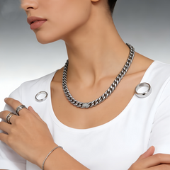 Gold Cuban Link Chain NCK/Stainless Steel