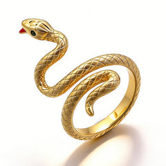 SNAKE LINEAR RING/GLD