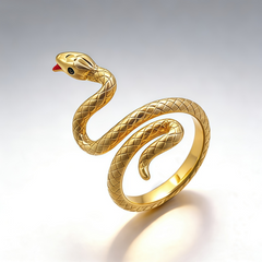 SNAKE LINEAR RING/GLD