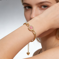 Pink eyes BRC/18k GLD