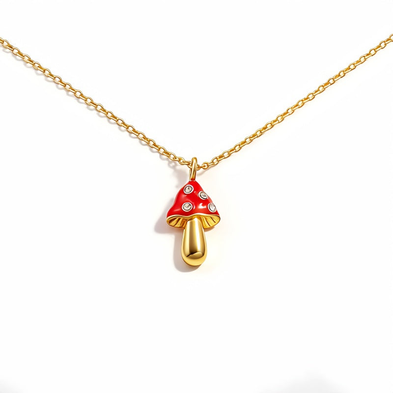MUSHROOM RED ENAMEL NCK