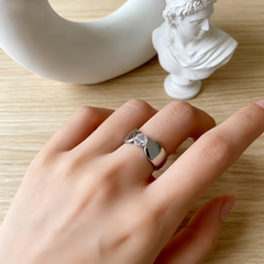 Solitary CZ  Band Ring/Stainless Steel