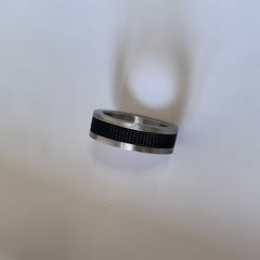 Two-Tone Textured Ring/Stainless Steel