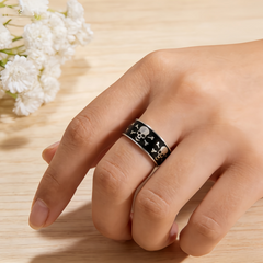 Chunky Skull Pattern Band Ring/Stainless Steel