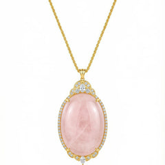 Rose quartz CZ NCK/GLD