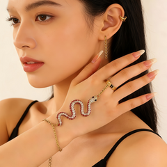 SNAKE CHARM RING&BRA SET