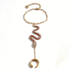 SNAKE CHARM RING&BRA SET
