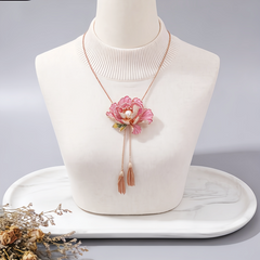 Classic Flower Enamel Long NCK/Tassel