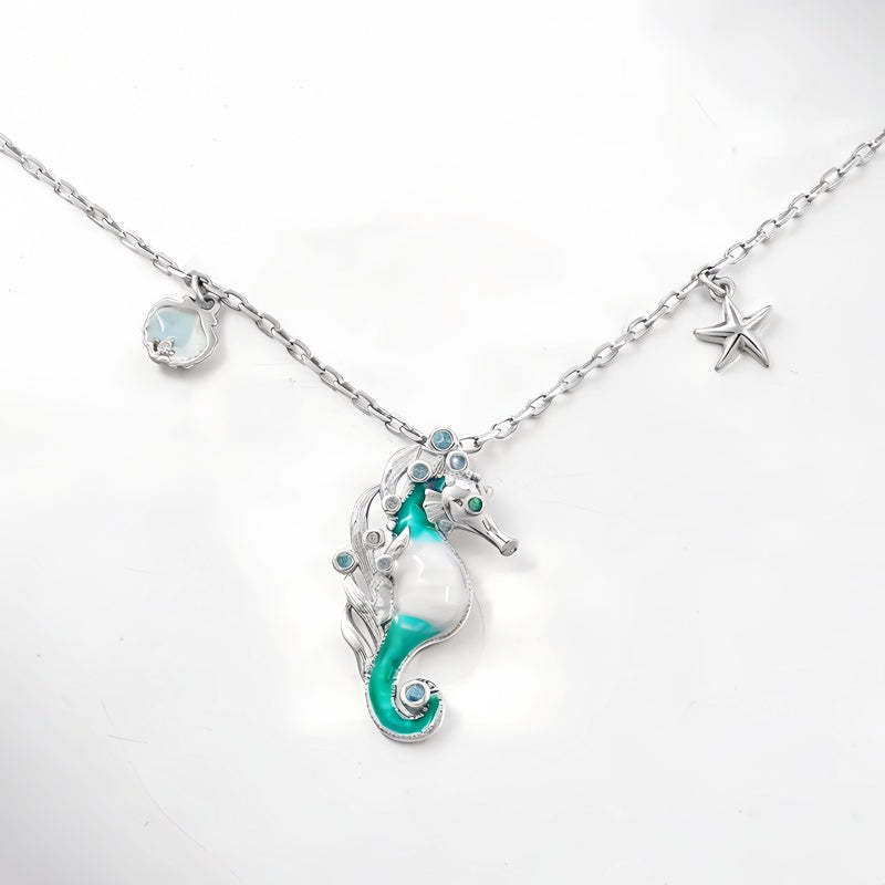 SEA HORSE ENAMEL NCK/RHD