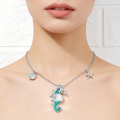 SEA HORSE ENAMEL NCK/RHD