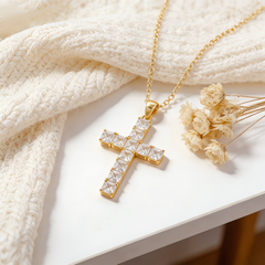 Cross Necklace /18K GOLD NANO