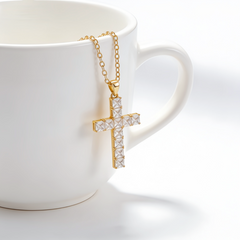 Cross Necklace /18K GOLD NANO