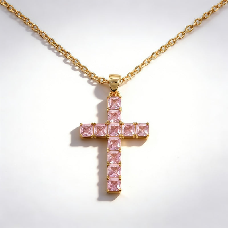 Cross pink nano NCK/18K GLD