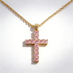 Cross pink nano NCK/18K GLD