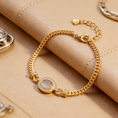 Gray cat eyes Bracelet/18k GOLD