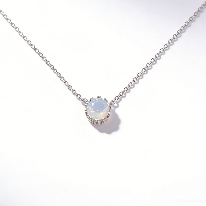 Opal Necklace /Rhodium