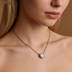 Opal Necklace /Rhodium