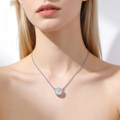 Opal Necklace /Rhodium