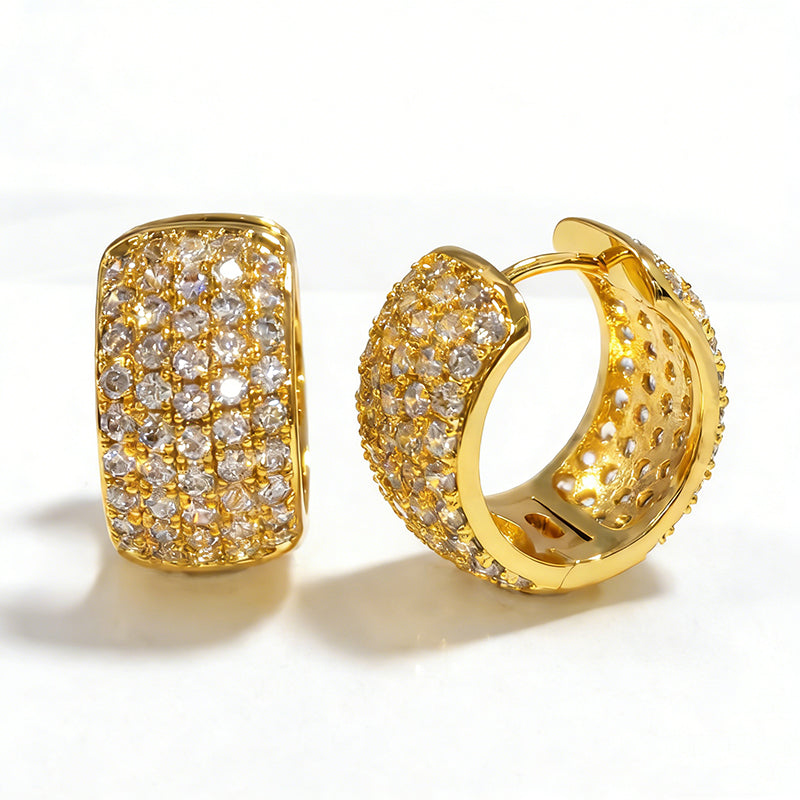 Double-sided CZ EAR/18 K GOLD