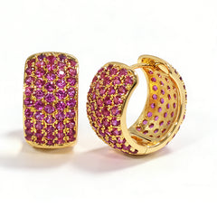 Double-sided CZ EAR/18 K GOLD