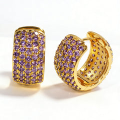 Double-sided CZ EAR/18 K GOLD