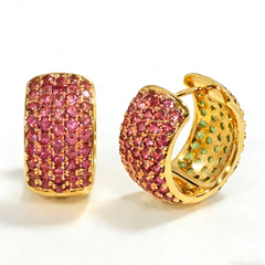 Double-sided CZ EAR/18 K GOLD