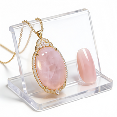 Rose quartz  Necklace/GOLD