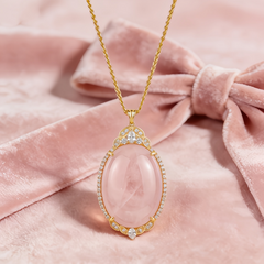 Rose quartz Necklace/GOLD