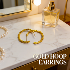EMMA HOOP HUGGIE Earrings/GOLD METAL