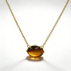YELLOW TIGER'S EYE Necklace /GOLD