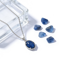 LAPIS LAZULI Necklace/Rhodium